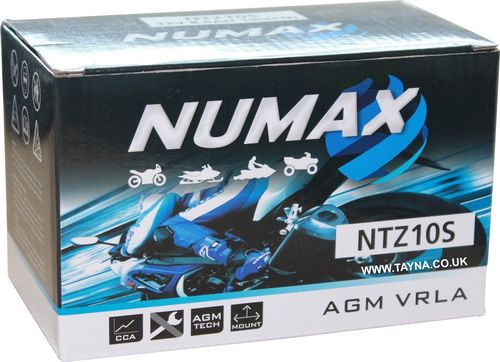 NUMAX Bateria para Moto 12V de 8.6AH a 12AH Sealed With Acid Pack
