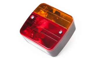AUTOMARINE Square 4 function rear lamp complete with 12 volt bulbs.