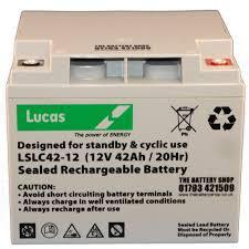 LUCAS VRLA Ciclic AGM Battery 12V 42Ah (197x165x170)