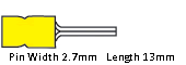 AUTOMARINE Piggy back Adaptor 2.7mm Yellow (10UD)