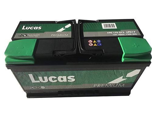 LUCAS Premium Batería de Coche 12V 90Ah 720 CCA(EN)