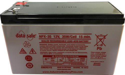 ENERSYS Battery DataSafe 12V 8Ah 35W/Cell 15 min (151x65x100mm)