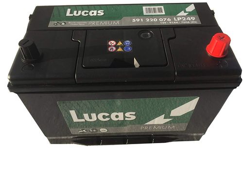 LUCAS Premium Batería de Coche 12V 91Ah 760 CCA(EN)