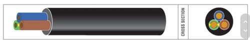 AUTOMARINE Cable con Funda de Goma Resistente de 3 Núcleos 0.75mm² (3x0.75) 50M