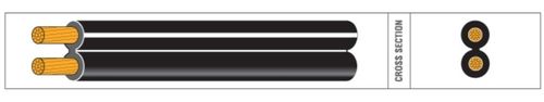 AUTOMARINE Cable de Dos Cables para Altavoces 2x1.5mm² (2x21/0.30) Blanco/Negro