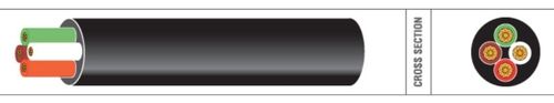 AUTOMARINE Cable de pared delgada de baja tensión 4 Núcleos 75mm² 14.0Ah (4X0.75mm) Negro (30M)