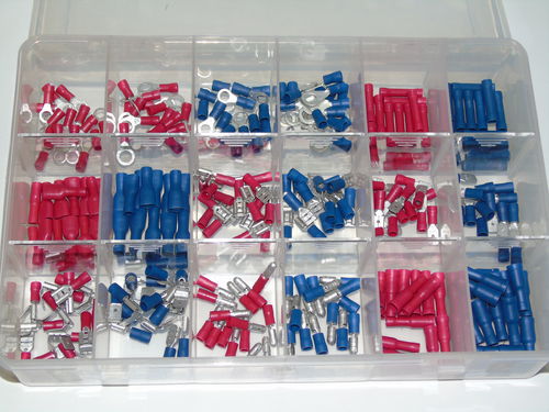 AUTOMARINE Red and Blue Pre Insulated Terminals (270 Piece Box)