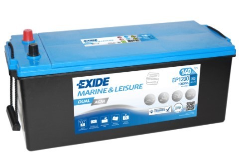 EXIDE Marine & Leisure Battery 12V 140AAh 700CCA(EN)  Dual AGM (513x189x223)