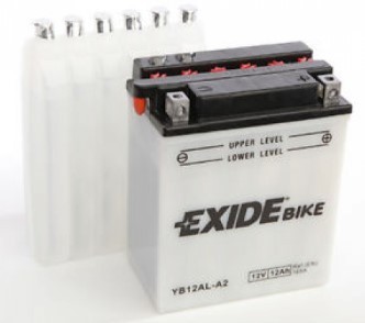 EXIDE Motorcycle Battery 12Ah 12V 165CCA with Acid Pack (135x80x160)