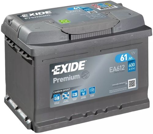 EXIDE Premium Battery 61Ah 12V 600A(EN) (175x242x175mm)